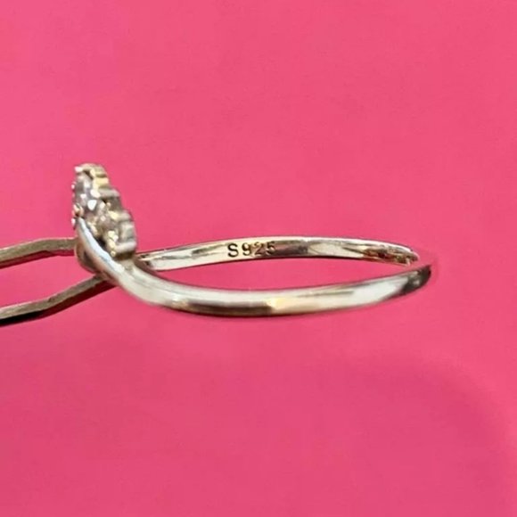 🍒 Sterling Silver 925 Royalty Chevron Ring - Picture 6 of 8